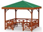 Wooden Gazebo Model 12 – wooden gazebo