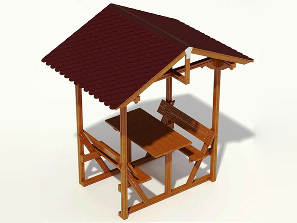 Wooden Gazebo Model 13 – wooden gazebo