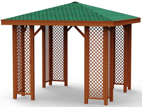 Wooden Gazebo Model 2 – wooden gazebo