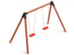 Double Swing – wooden children's playground