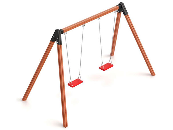 Double Swing – wooden children's playground