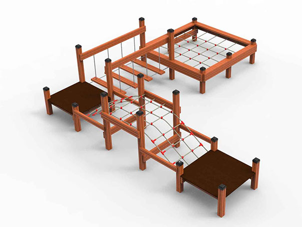 The Obstacles II – wooden children's playground