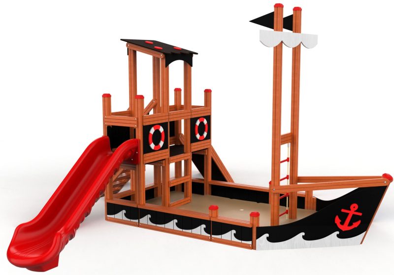 Fisher Boat Earth Nature – natural wooden playground