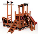 Fisher Boat Earth Nature – natural wooden playground