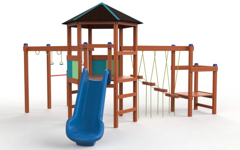 Hexagon II – wooden children's playground