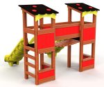 Twin Towers – wooden children's playground