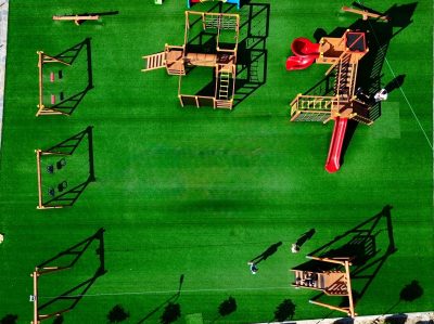 Overhead view of a wooden play area — Elysee