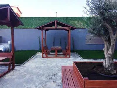 Wooden playhouse with slide — Elysee