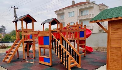 Multi-tower wooden playground — Elysee